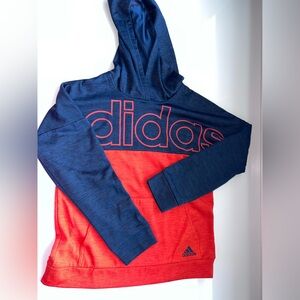 Adidas Boys (14) Navy and Red Hoodie